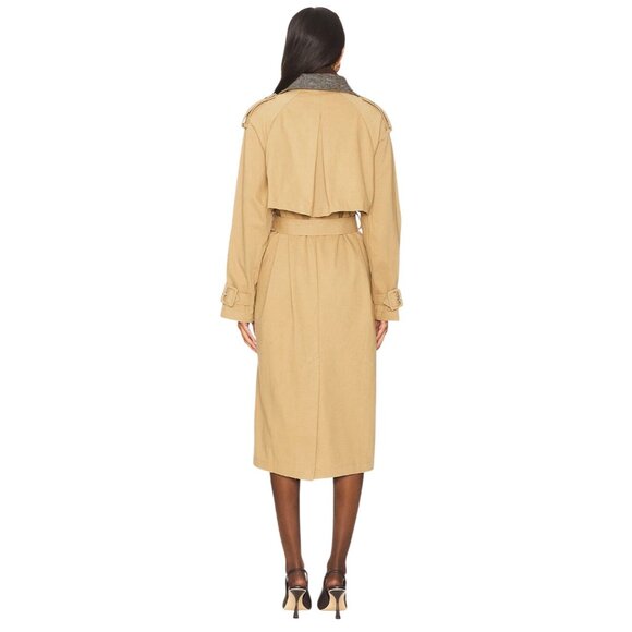 HEARTLOOM Daneela Trench Coat in Chino Small New Womens Jacket - Picture 4 of 13